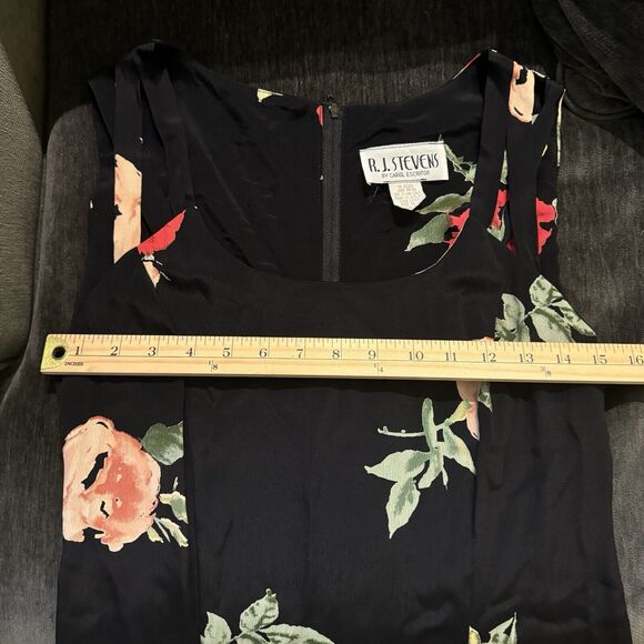 R.J. Stevens Carol Escritor Women’s Maxi Vintage Dress Flowy Floral Size US 10 - Picture 10 of 10